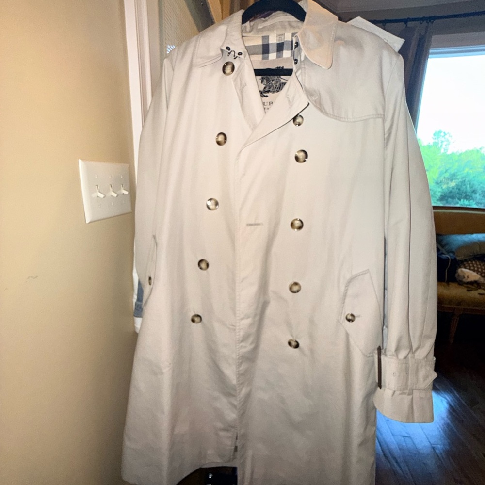 Burberry Beige Double-Breasted Trench Coat